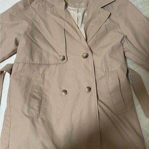 Zara Beige Double-Breasted Trench Coat - kids size